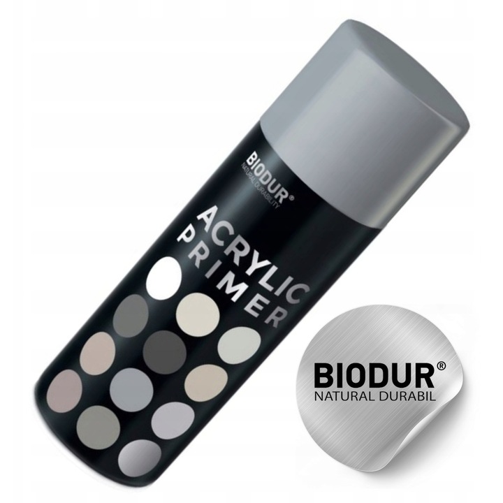 Set 12 Spray Vopsea Biodur, Nemetalic, Gri, 400 ml