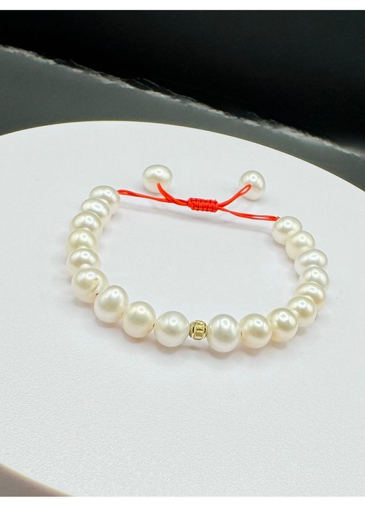 Bratara din perle cu un element de aur 14K, dama