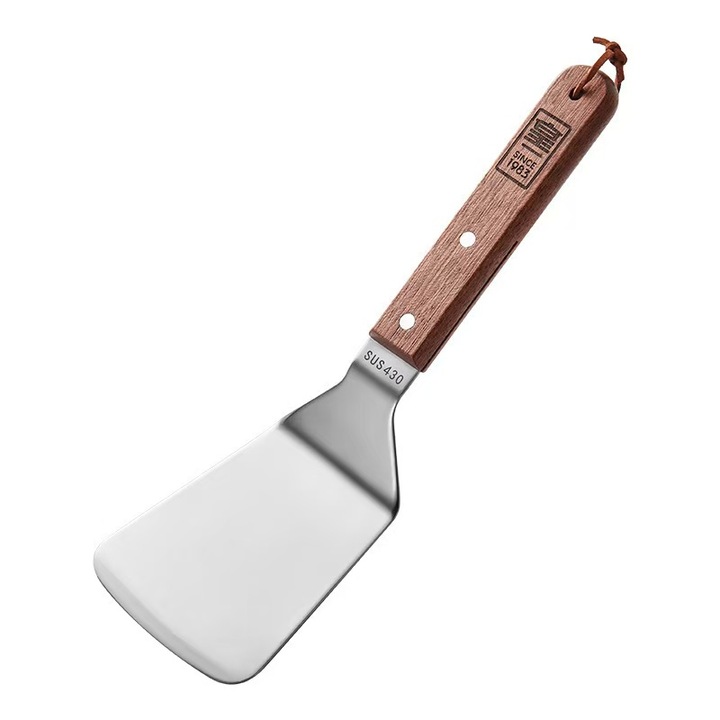 Spatula de Gatit Multifunctionala din Otel Inoxidabil pentru Teppanyaki, Friptura, Peste si Clatite | Paleta Profesionala de Bucatarie