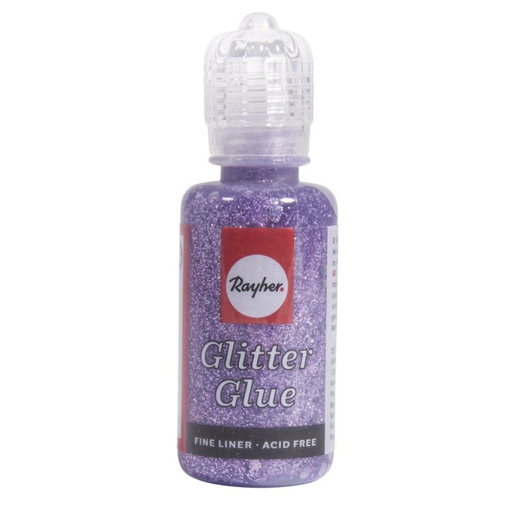 Lipici cu sclipici Rayher, flacon 20 ml, lavanda