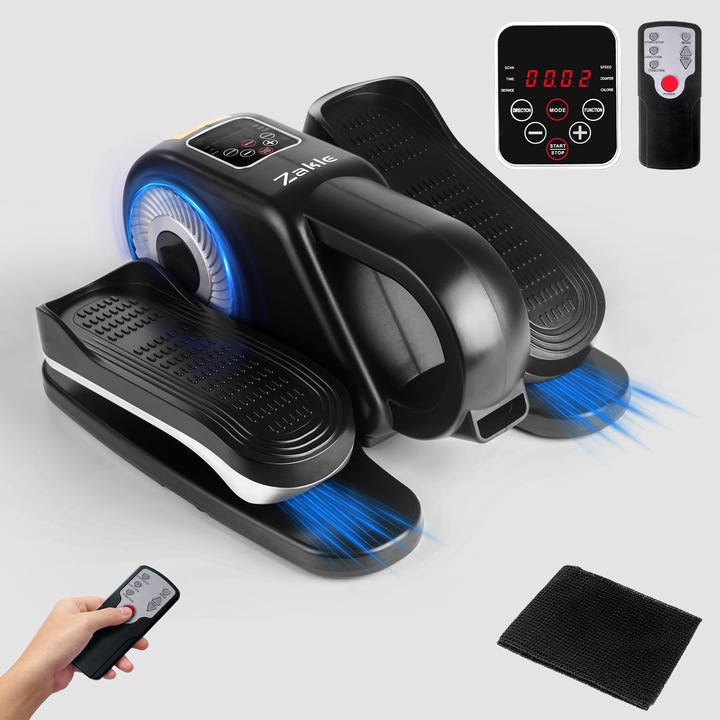 Irodai fitnesz kerékpár, 12 állítható sebesség, kompakt design, fekete, 36cmx36cmx20cm