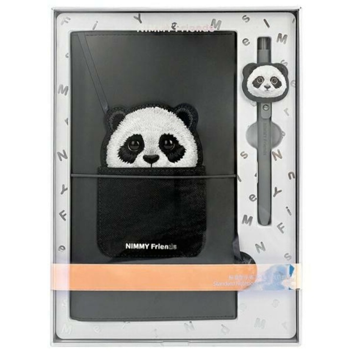 2in1 Set Agenda+ Toll Big Eyed Pet 2.0 Panda, fekete