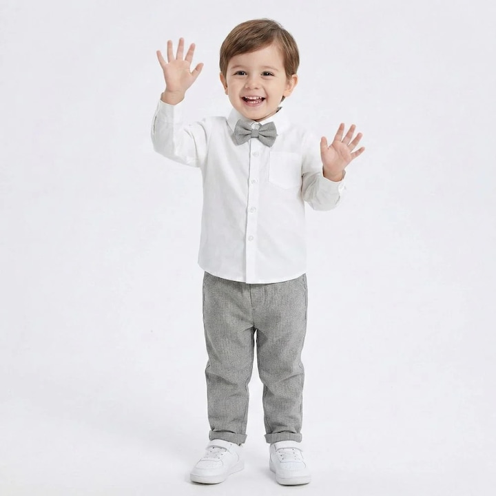 Costum elegant, 3 piese, Gri