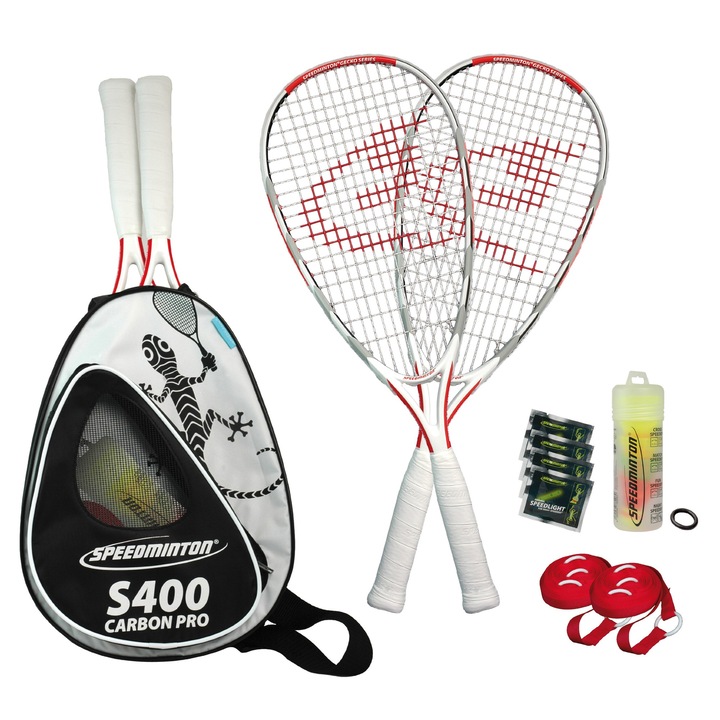 Set Speedminton S400 2013, Argintiu/Rosu/Negru, 400091