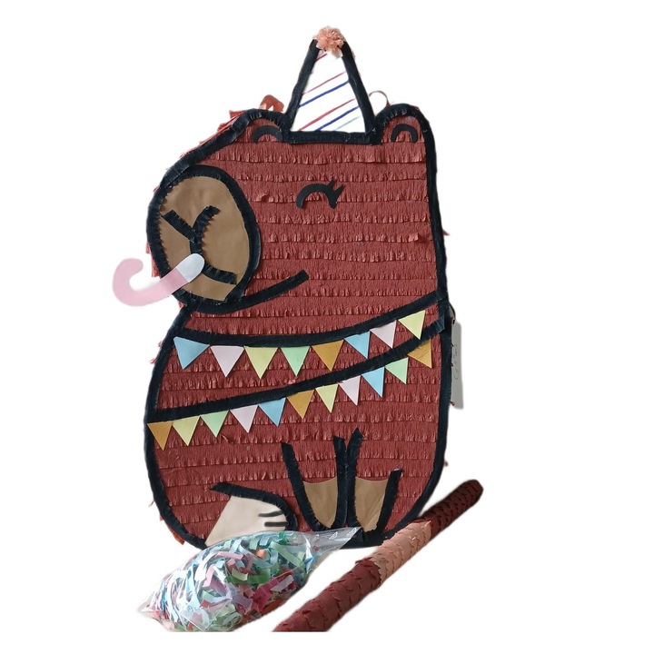 Pinata model Capibara, 45 cm, maro