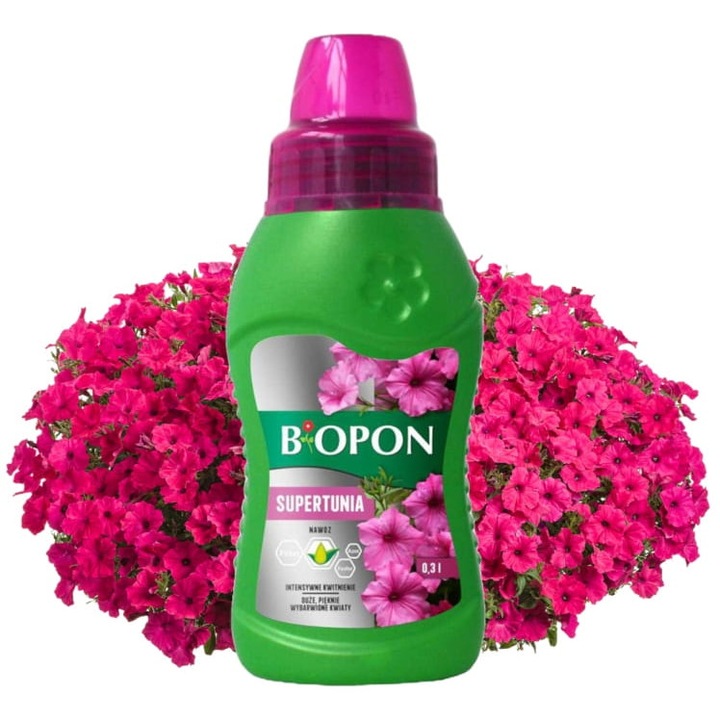 Ingrasamant lichid Biopon pentru Supertunia 300ml, inflorire abundenta, usor de utilizat