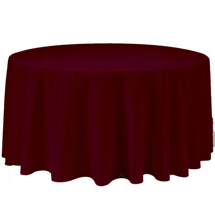 Obrus rotund, Meble OdNowa, 320cm, bordou, mat, din poliester