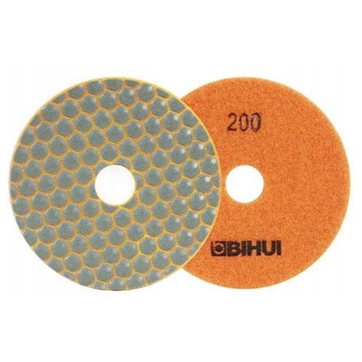 Kraze de polerare BIHUI 100mm, grad 200, pentru suprafete plate si margini fazate, culoare deschisa, set