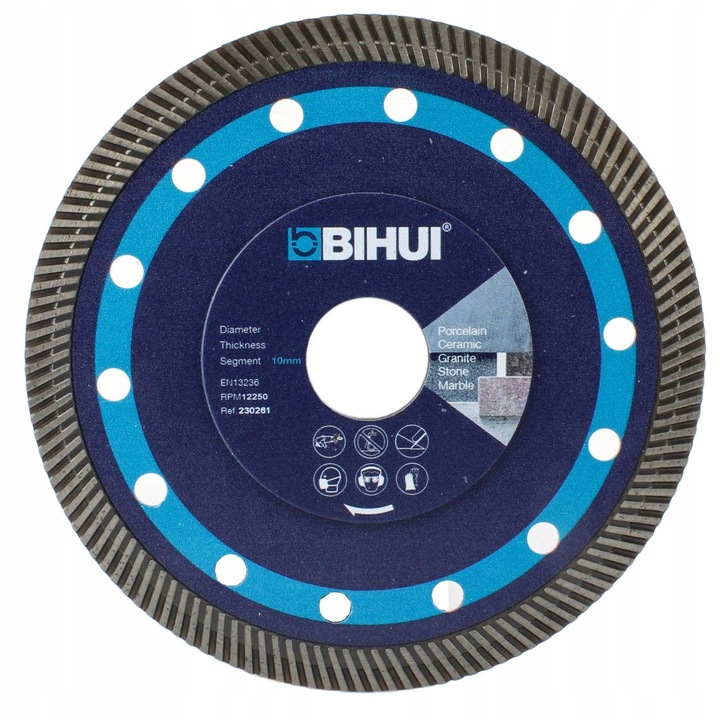 Disc diamantat Super Thin, Bihui, 115mm, multicolor