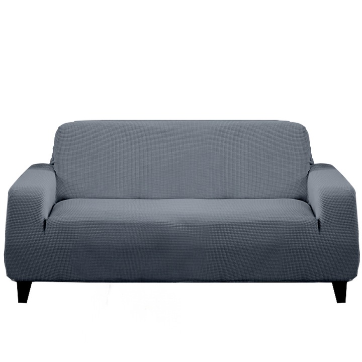 Husa pentru canapea 3 persoane, Meble OdNowa, gri, 190x230cm, material elastic
