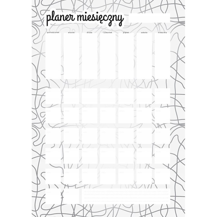 Planer lunar Wallvy, 30x42cm, imprimare pe magnet, personalizabil