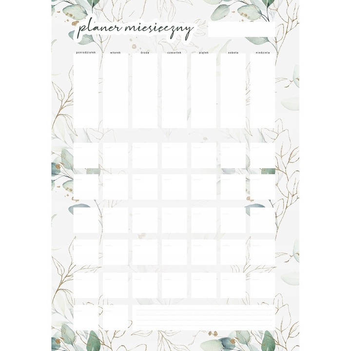 Planer lunar magnetic, Wallvy, 30x42cm, personalizabil, multi-lingvistic