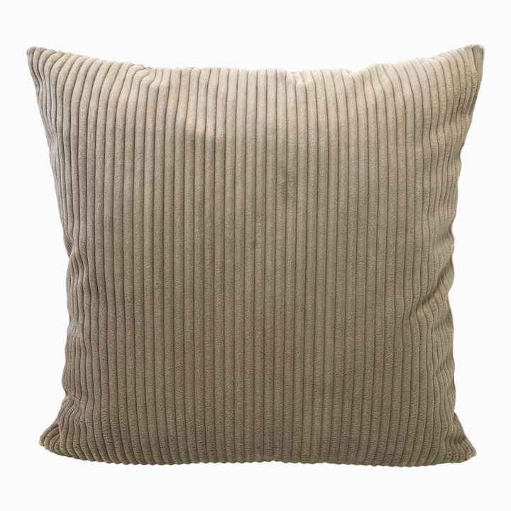 Dekoratív párnahuzat Jasiek, 30x30 cm, világosbarna színű, csíkos minta