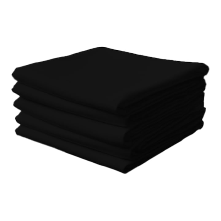 Servetele din material textil negru 10 bucati 40x40cm