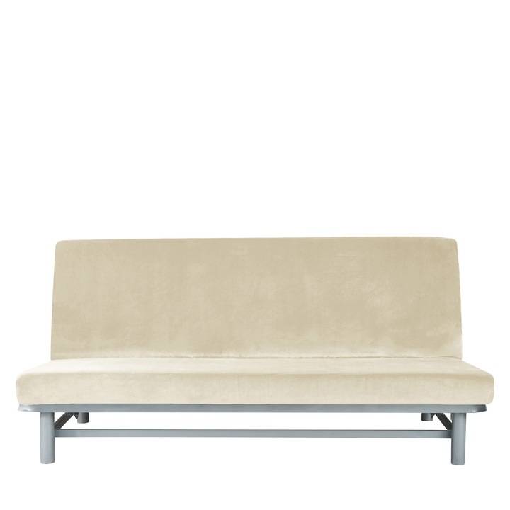 Husa pentru canapea, Meble OdNowa, 190-210cm, crem, material velur