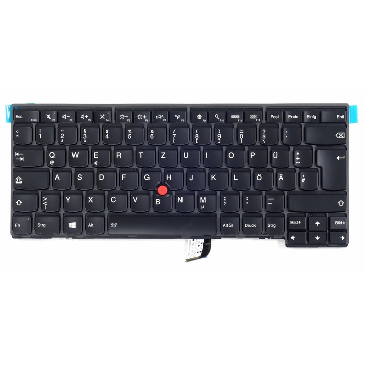 Tradebit laptop billentyűzet, Lenovo ThinkPadhez, LED háttérvilágítás, QWERTZ, teljes kompatibilitás