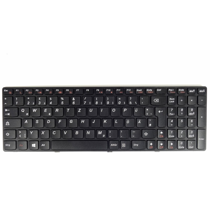 Tradebit laptop billentyűzet Lenovo IdeaPad G500 G505 G510 G700 G710-hez, QWERTZ, háttérvilágítás nélkül