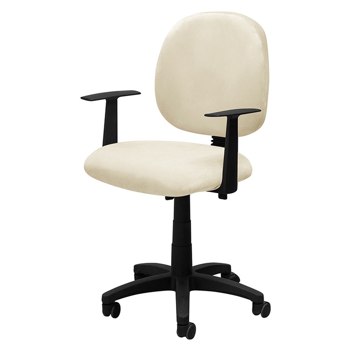 Irodai fotel huzat, Meble OdNowa, velúr, krémszínű, 2 méretben