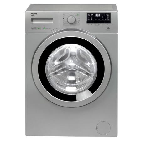 Masina de spalat rufe Slim Beko WRE6532ZSBS, 6 kg, 1000 RPM, Clasa A+++, Display LED, Argintiu