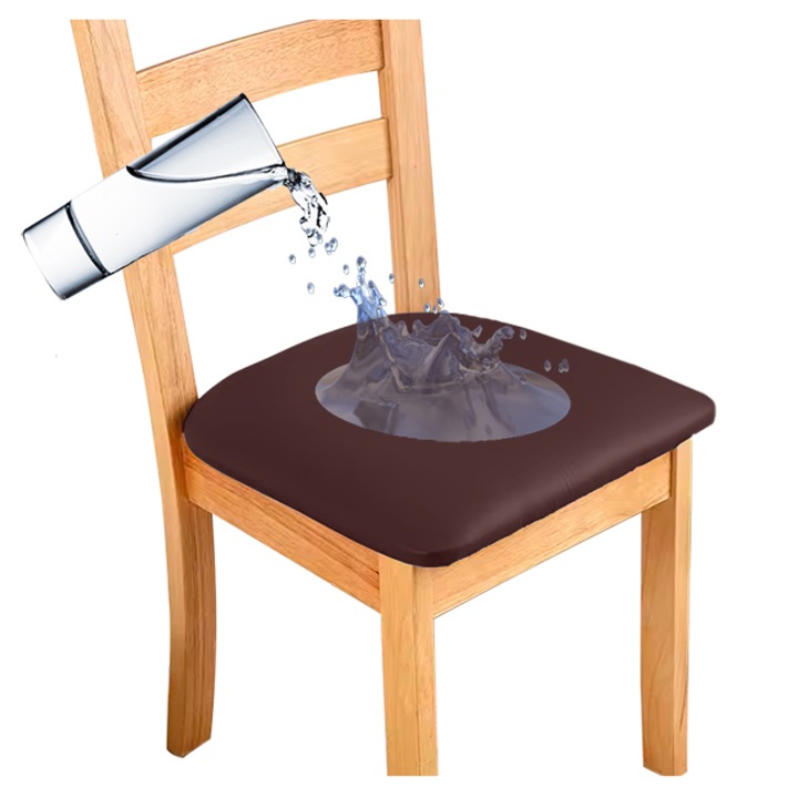 Husa pentru sezutul scaunului din ecopiele, Meble OdNowa, culoare maro, dimensiuni 36x47cm