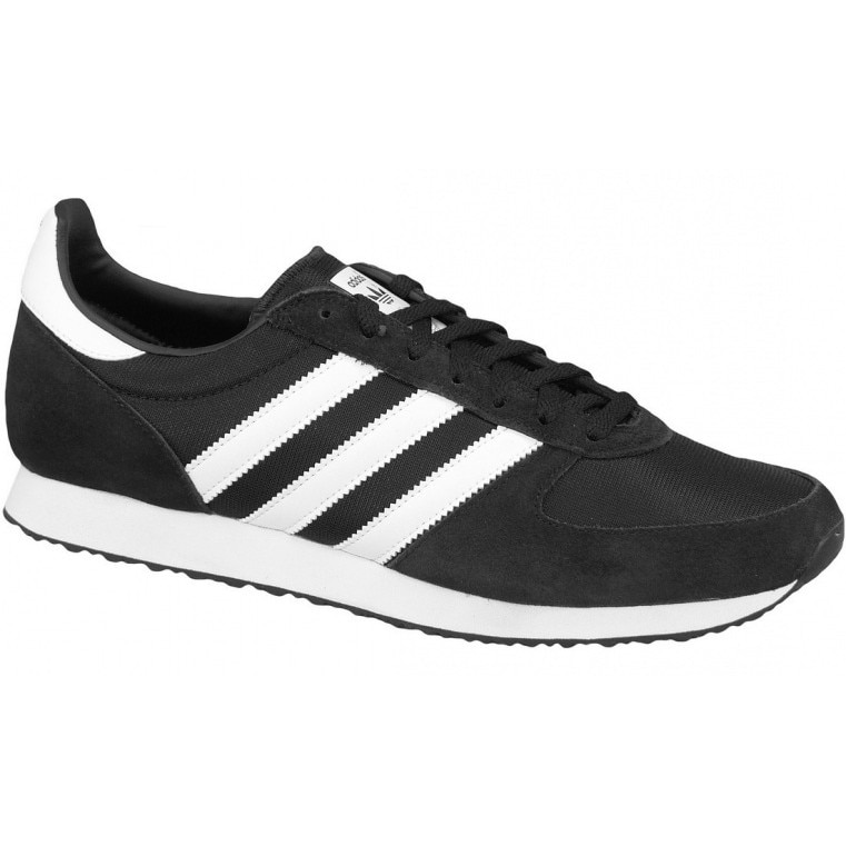 Tenisi barbati, adidas, ZX Racer, negru, nailon si piele intoarsa