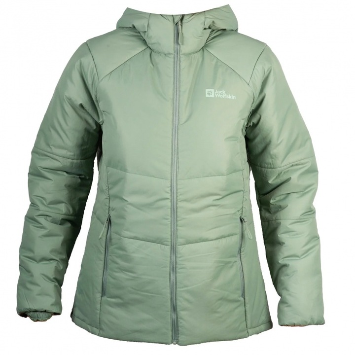 Hanorac sport dama, Jack Wolfskin Bergland INS Hoody W 1207221-4311, poliester, verde