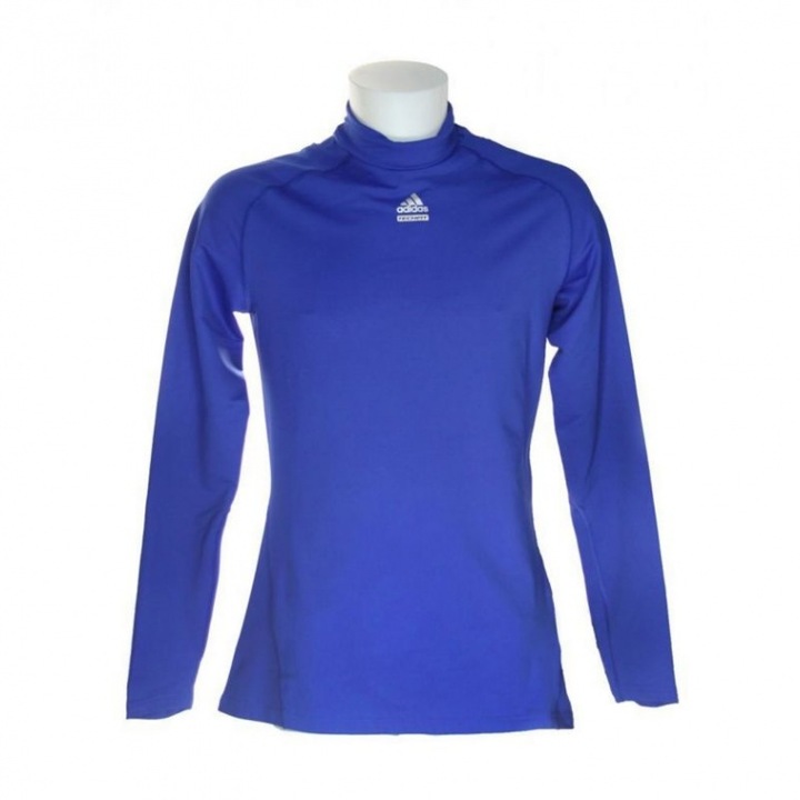 Bluza sport, adidas, Tech Fit, barbati, fotbal, albastru, material elastic, XL INTL