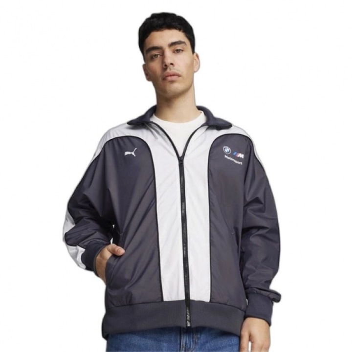 Jacheta sport barbati, Puma, BMW MMS Archive, neagra, material sintetic