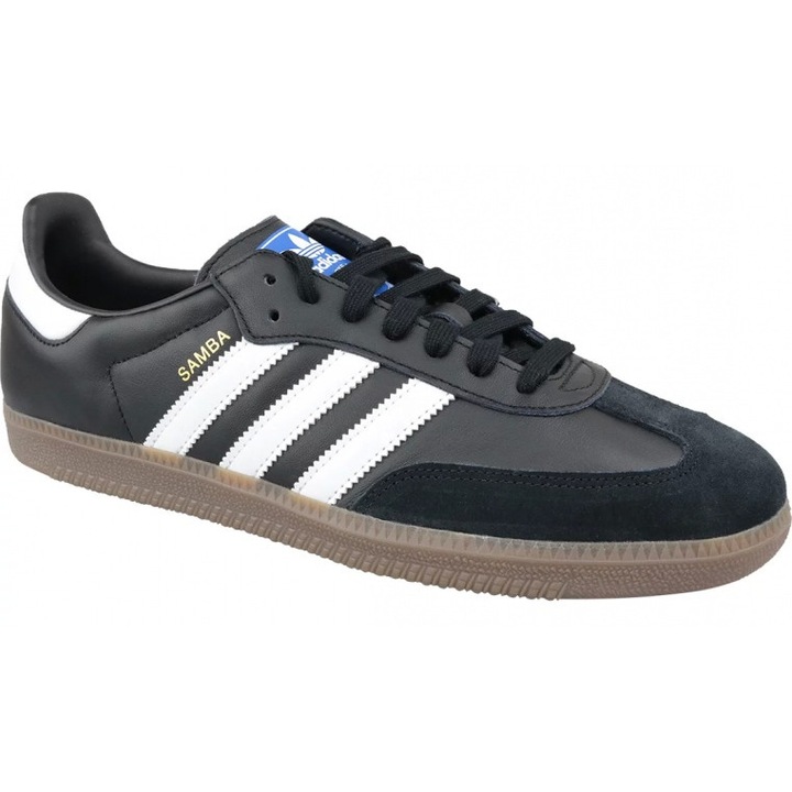 Pantofi sport barbati B75807, Adidas Originals, Negru, Piele naturala, 47 1/3 EU