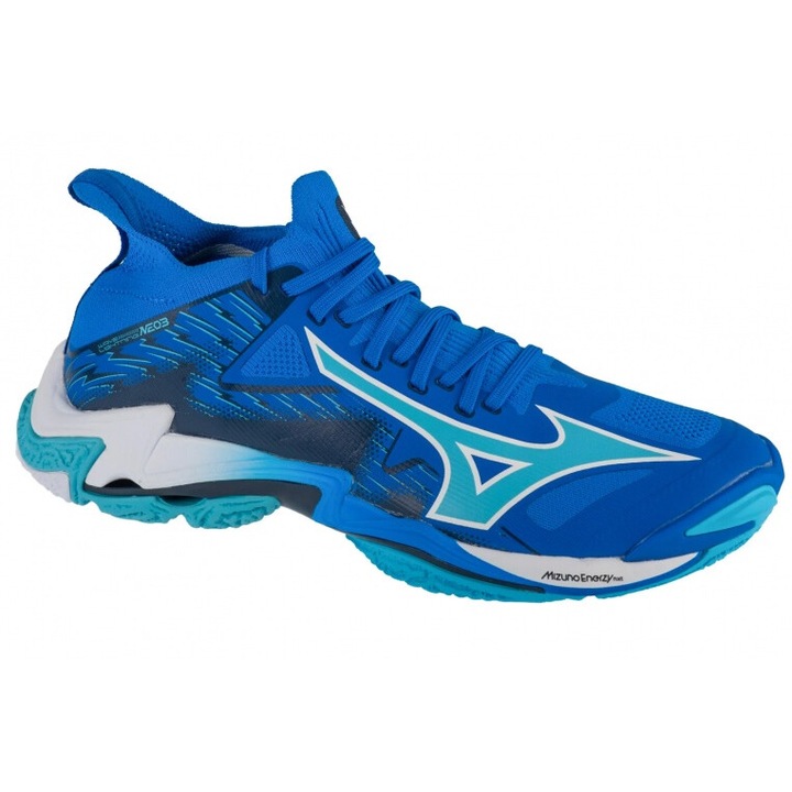 Pantofi sport barbati, Mizuno Wave Lightning Neo III, sintetic, albastru, 44.5 EU
