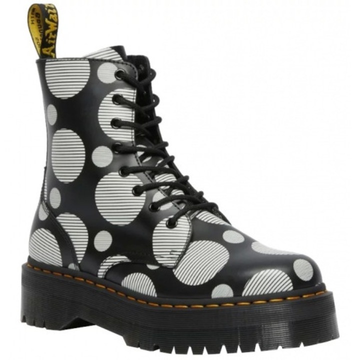 Női bakancs, Dr. Martens, katonai bakancs, valódi bőr, fekete, 41 EU