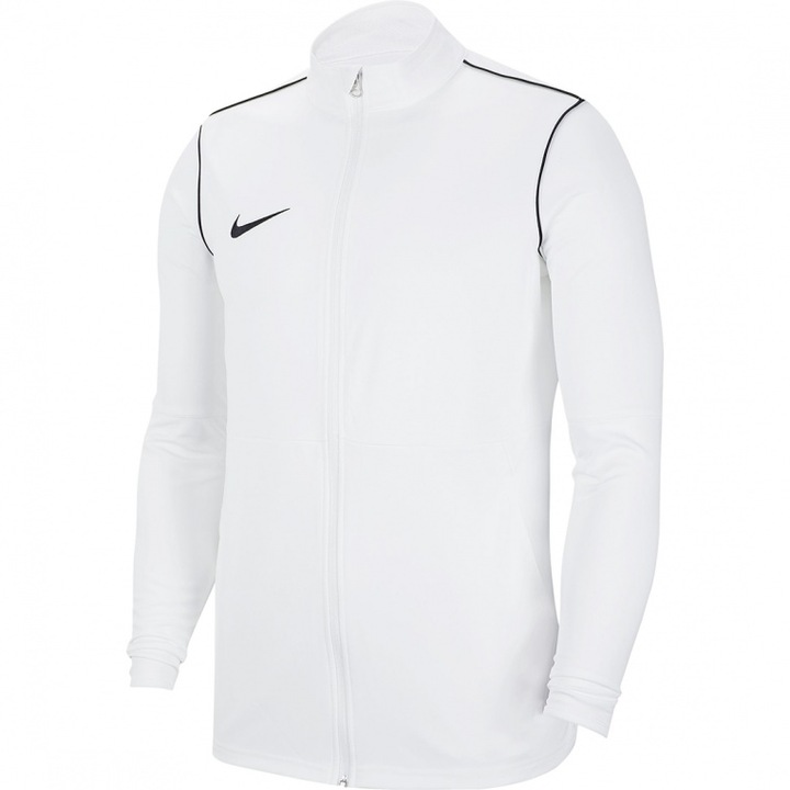 Hanorac sport barbati, Nike, antrenament fotbal, alb, fara gluga, cu fermoar, 2XL INTL