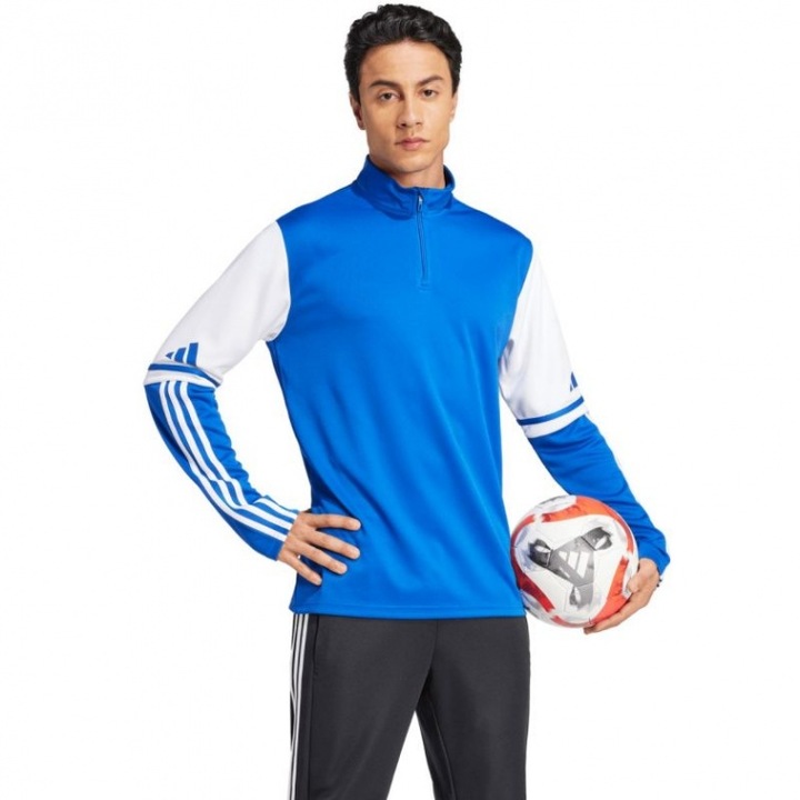 Bluza sport barbati, adidas, Squadra 25, albastru, material respirabil, 2XL INTL