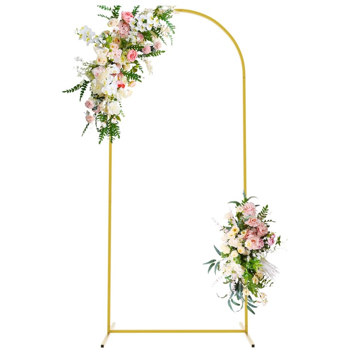Поставка за сватбена арка, Meble OdNowa, 200x100см, златиста, лесна за сглобяване