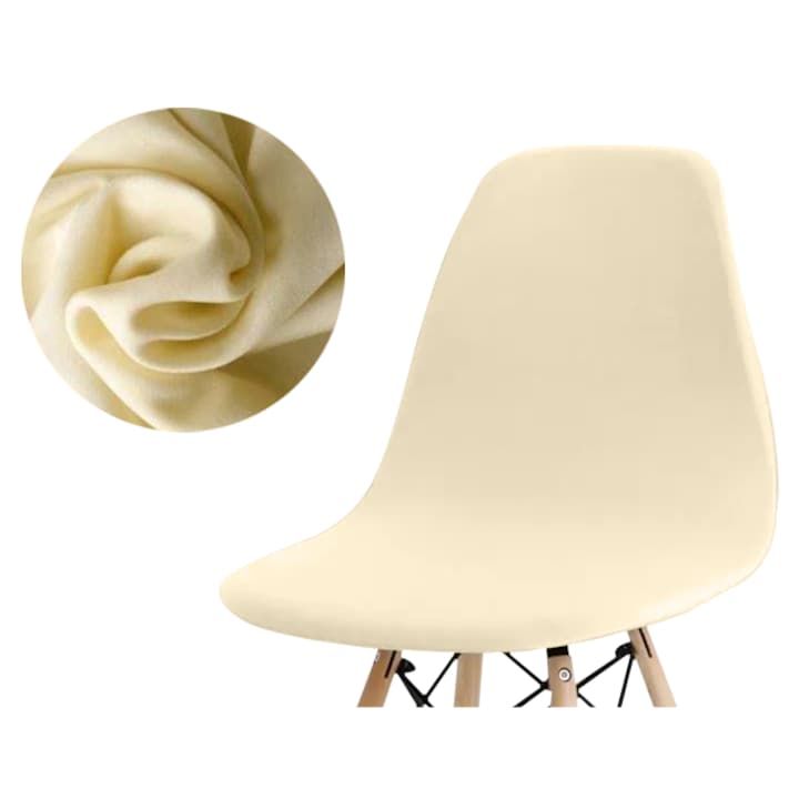 Калъф за стол Meble OdNowa, скандинавски стил, кремав, еластичен и издръжлив материал, подходящ за повечето столове