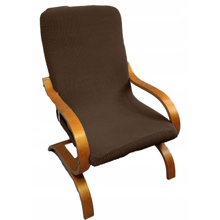 Husa fotoliu, Meble OdNowa, maro, material gros, elastic