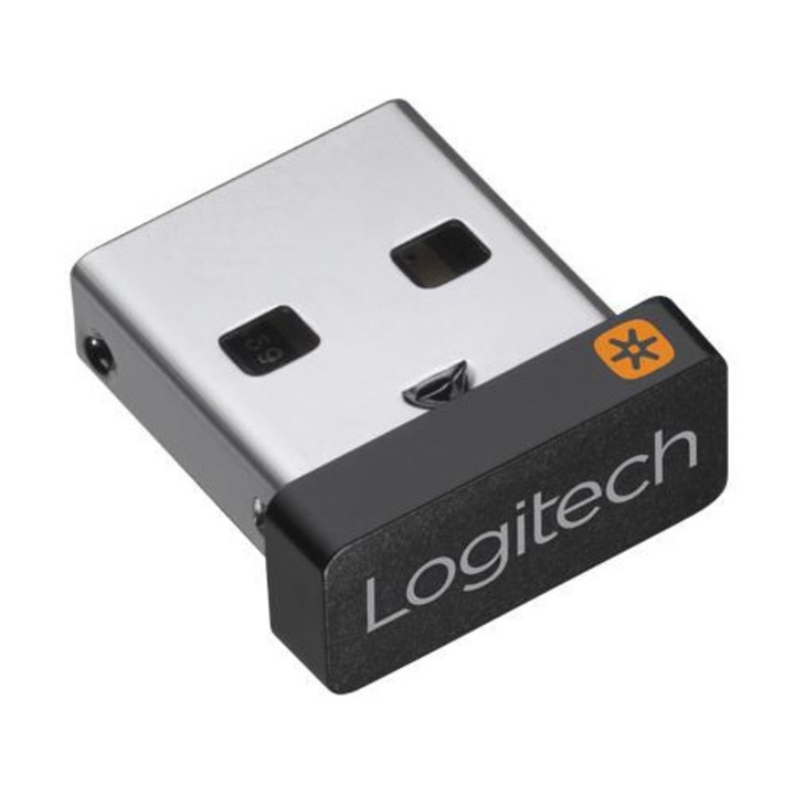 Logitech Pico Unifying USB vevő, 15x6x9 mm, 1,23g, Fekete