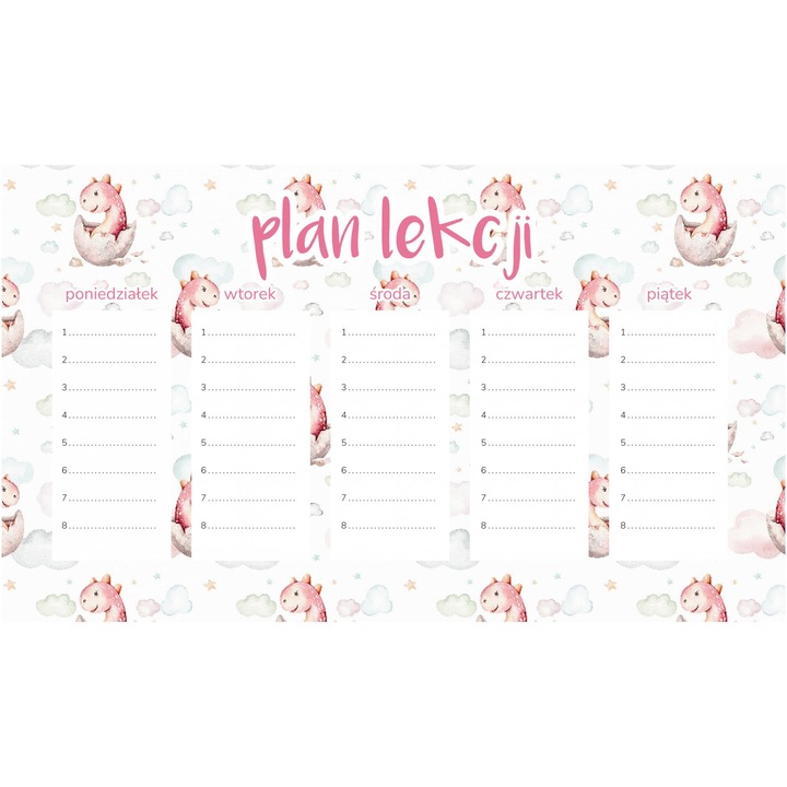 Planificator saptamanal magnetic Wallvy 30x17,5cm, personalizabil