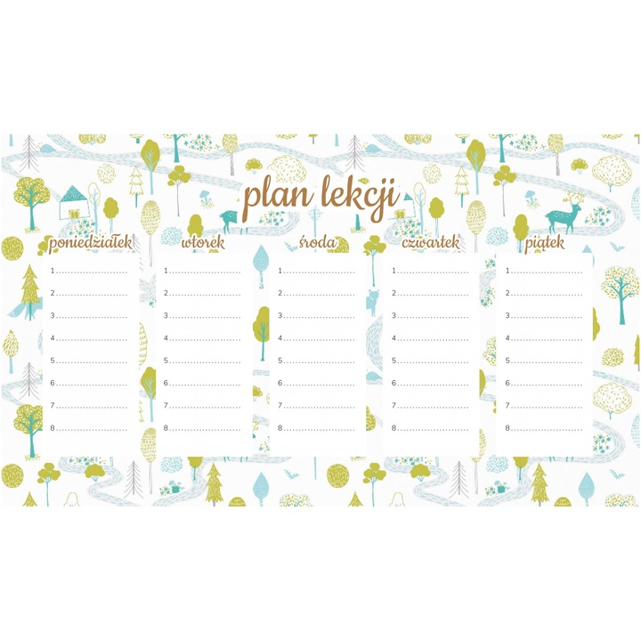 Planificator saptamanal magnetic Wallvy 30x17,5cm