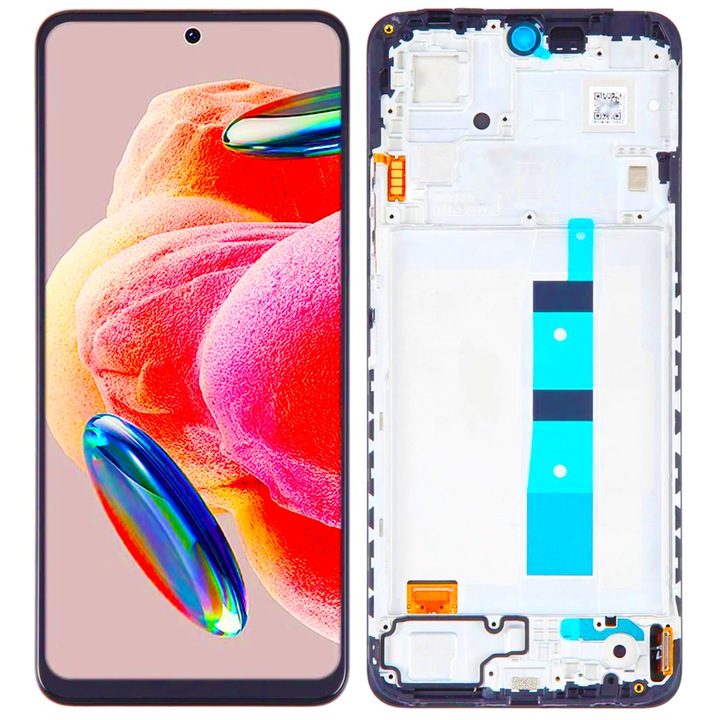 OLED дисплей с рамка за Xiaomi Redmi Note 12 4G, 6.67", Черен