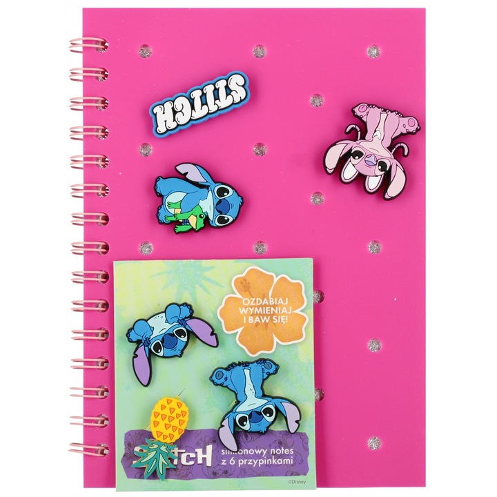 Caiet A5 Beniamin, 80 file, Stitch, multicolor