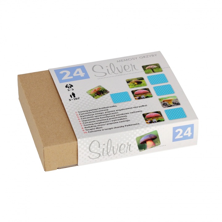 Joc de memorie Memosy Grzyby, argintiu, 1 bucata