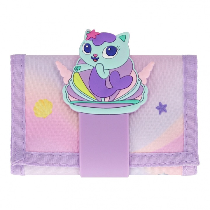 Portofel copii din textil, 9x13x3 cm, Multicolor