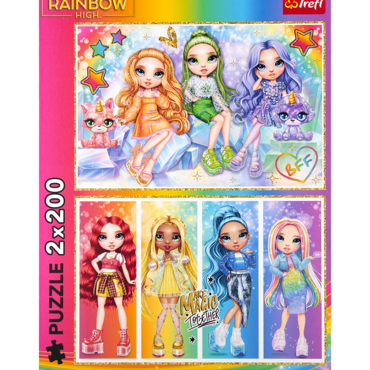 Trefl 2 x 200 db-os puzzle - Rainbow High (13335)