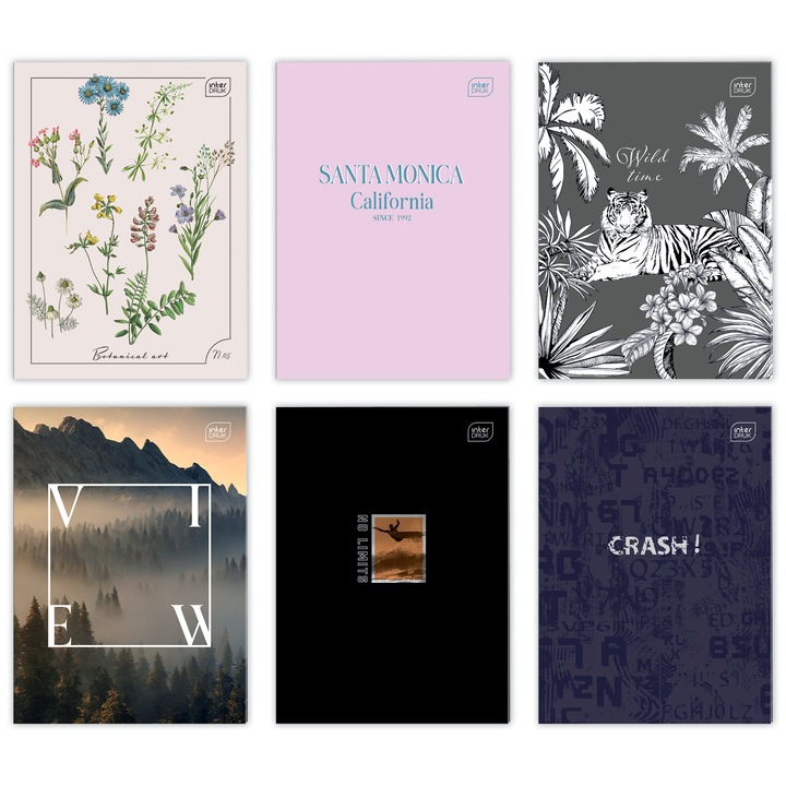 Caiet A4, 96 file, 70g, multicolor, colturi ascutite