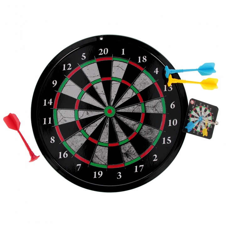 Placă de darts magnetică, set 3 rachete, 29x36x3cm