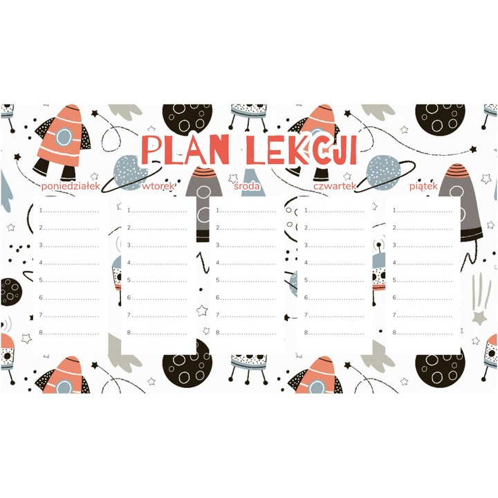 Planificator saptamanal magnetic Wallvy, 30x17,5cm, personalizabil, multicolor