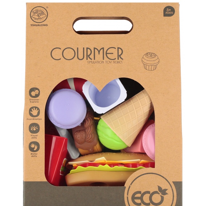 Set bucatarie copii, Mega Creative, hot-dog, tort, multicolor, 19x28x8cm