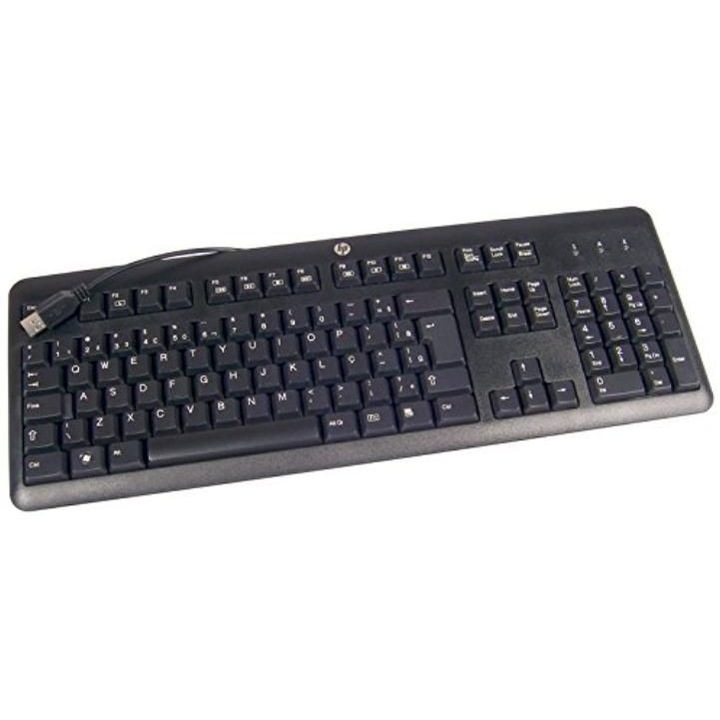 Клавиатура HP, модел 672647-113, черна, USB кабел, пълен размер