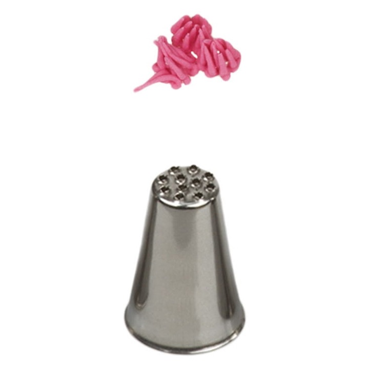 Tortadíszítő eszköz, Decora, tylka 233. sz., 11 lyuk, rozsdamentes acél, 17 mm x 25 mm